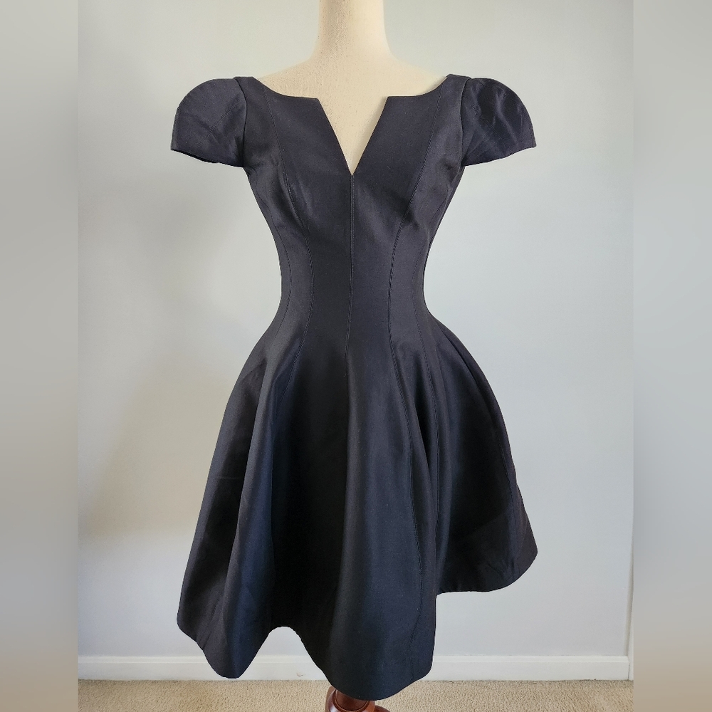 Halston Heritage 0 Fit And Flare Stunning 1950s Inspired Nostalgia Dress